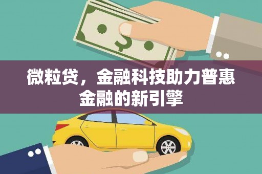 锡林浩特微粒贷，金融科技助力普惠金融的新引擎