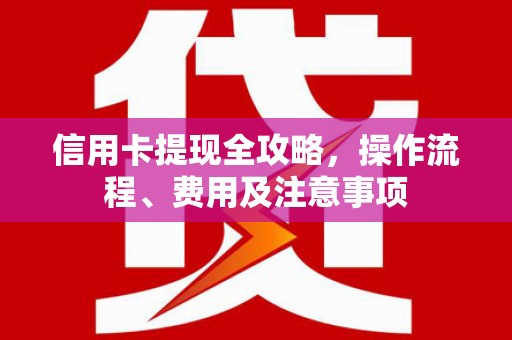 南丰信用卡提现全攻略，操作流程、费用及注意事项