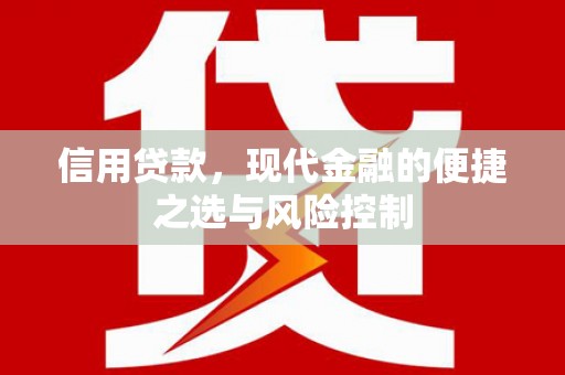 息县信用贷款，现代金融的便捷之选与风险控制