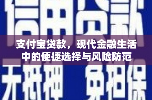 中卫支付宝贷款，现代金融生活中的便捷选择与风险防范