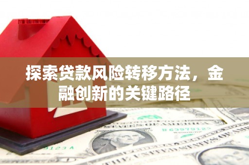 水城探索贷款风险转移方法，金融创新的关键路径