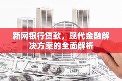 喜德新网银行贷款，现代金融解决方案的全面解析