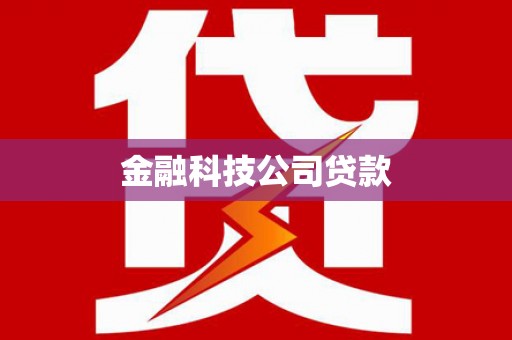 惠东金融科技公司贷款